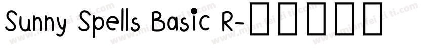 Sunny Spells Basic R字体转换